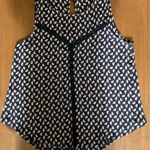 Chiffon Leaf Print Blouse